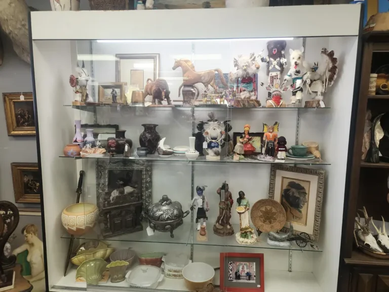 Stunning display cabinet filled with minerals and gemstones